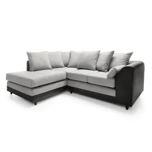 Dylan Corner Sofa Left Facing in Light Grey