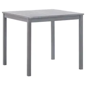 Berkfield Garden Table Grey 80x80x74 cm Solid Acacia Wood