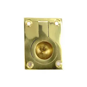 Securit Br Flush Ring Handle Gold (50mm)