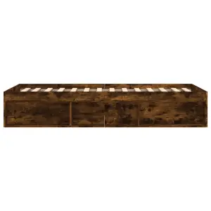 Berkfield Bed Frame Smoked Oak 90x200 cm