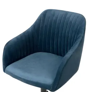 Desk Chair Velvet Navy Blue VENICE