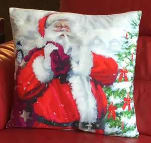 Santa & Sack 18" Christmas Cushion