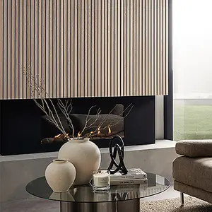 Naturewall SlatWall Acoustic Washed Oak - 240cm x 60cm on Grey Felt