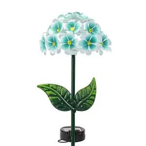 26 LED Hydrangea Garden Stake Lights - Flower Decorative Lighting - Solar Powered - Waterproof - Rechargeable - Easy To Install