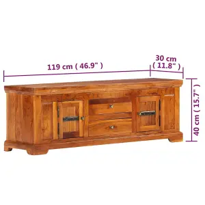 Berkfield TV Cabinet 119x30x40 cm Solid Acacia Wood