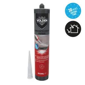 Volden Grey Concrete crack repair, 0.5kg Cartridge - Ready for use