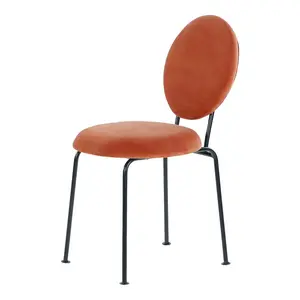 Medallion Upholstered Dining Chair Peach