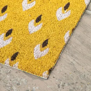 Ikat Ochre Coir Doormat 600X900mm