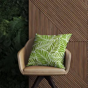 Green Leaf Pattern Outdoor Cushion 45cm x 45cm