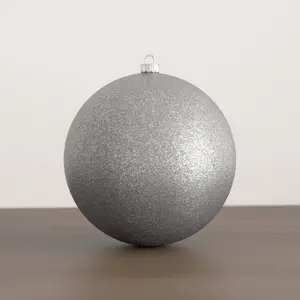 Xmas Bauble Silver / 20cm H x 20cm W