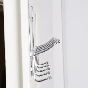 Interiors by Premier Over Door Hanger, 10 Silver Ball Hooks Door Hanger, Space-Saving Door Hanger for Bedroom or Washroom Door