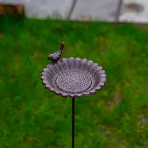 Woodside Ground Insert Cast Iron Bird Bath