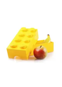 Lego Brick Lunch Storage Box Yellow