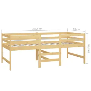 Berkfield Bed Frame 90x200 cm Solid Wood Pine