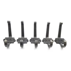 Oakcrafts - Antique Cast Iron GNER Railway Coat Hook - Pack of 5