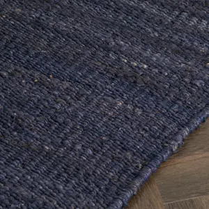 Chunky Navy Jute Runner Rug (60 x 230cm)