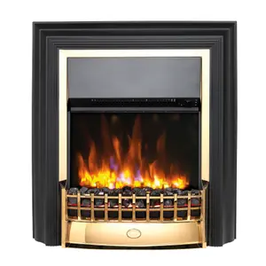 Dimplex Cheriton Deluxe 2kW Gloss Brass effect Electric Fire