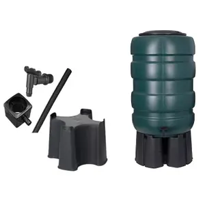 150 Litre Green Outdoor Water Butt Complete With Stand & Kit