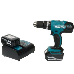 Makita 18V Li-ion Brushed Cordless Combi drill (2 x 3Ah) - DHP453SFE