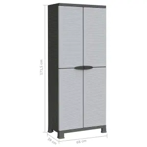 Berkfield Plastic Cabinet 68x39x171.5 cm