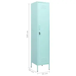 Berkfield Locker Cabinet Mint 35x46x180 cm Steel