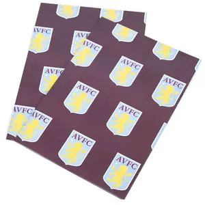 Aston Villa FC Text Gift Wrap Claret/Blue (One Size)