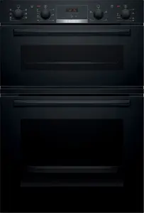 Bosch Home & Kitchen Appliances Bosch MBS533BB0B Serie 4 Multifunction Electric Built In Double Oven With Catalytic Cleaning - Black