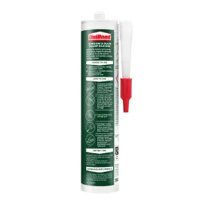 UniBond Outdoor Window & Door Silicone-based White Frame Sealant, 392g