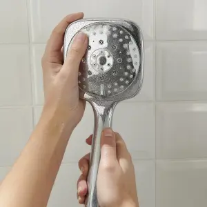 GoodHome Teesta Chrome effect 3-spray pattern Shower head