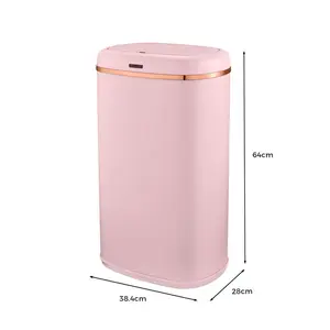 Cavaletto Steel Open Rubbish Bin - 58L Pink / Rose Gold