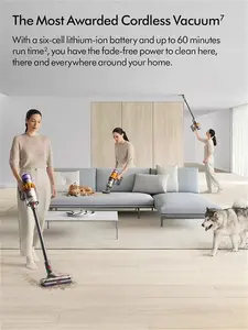 Dyson V15 Detect Absolute Cordless Vacuum Cleaner, Yellow/Nickel