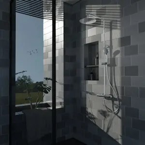 Hommix Rubineta OLO+Thermo-15 Thermostatic Chrome Shower Set