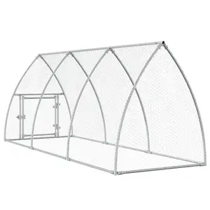 Chicken Cage Silver 300x105x120 cm Galvanised Steel