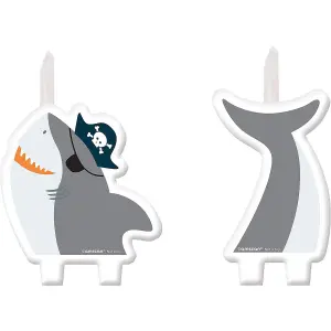 Amscan Ahoy 1st Birthday Candles (Pack of 2) Grey/White (One Size)