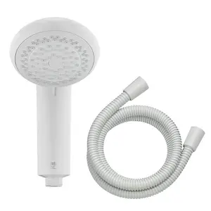 Mira Showers Advance Flex Electric Shower Head 3 Spray 90mm + White 1.25m Hose