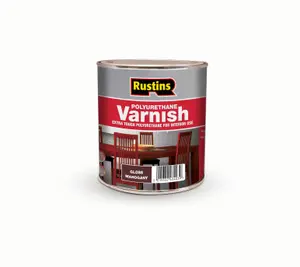 Rustins Polyurethane Varnish Gloss - Mahogany 500ml