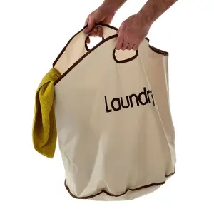 Essentials by Premier Beige Polyester Laundry Bag