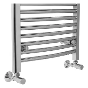 Rinse Curved Bathroom Heated Towel Rail Warmer Radiator Central Heating Chrome - 1150x500mm