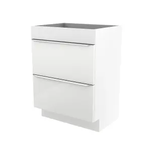 GoodHome Imandra Gloss White Freestanding Bathroom Cabinet (H) 820mm (W) 600mm