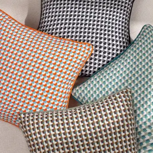 furn. Marttel Geometric Jacquard Polyester Filled Cushion