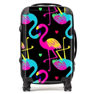 Vivid Flamingo Pattern Suitcase - Cabin