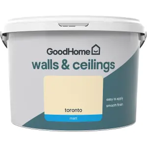 GoodHome Walls & ceilings Toronto Matt Emulsion paint, 2.5L