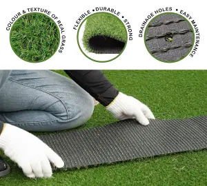 Artificial Grass 1x3m Garden Outdoor Green Fake Lawn Astro Turf 20mm Pile Thick