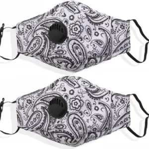 Termin8 Adult Face Mask x1 With 2x Valve Replaceable Filter Paisley White