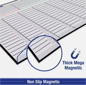 Basics Magnetic Dry Erase Whiteboard Sheet, Thick Mega Magnetic 33 cm x 43 cm