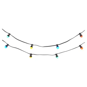 GoodHome barnaby Mains-powered Multicolour 10 LED Outdoor String lights