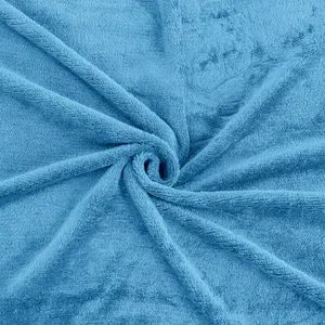 Sherpa Fleece Throw Blanket Blue / 130cm W x 150cm L