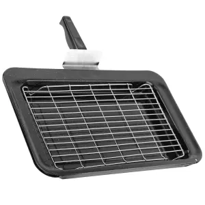 SPARES2GO Enameled Grill Pan Kit compatible with Falcon Oven Cooker (445 x 276 x 34 mm)