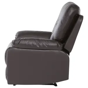 Recliner Chair BERGEN Faux Leather Brown