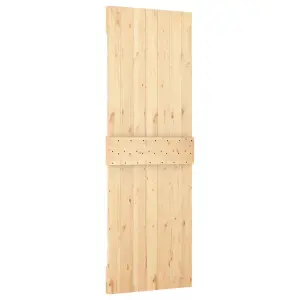 Berkfield Sliding Door with Hardware Set 70x210 cm Solid Wood Pine